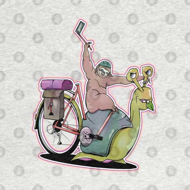 Sloth bicycle touring pickpacking by mailboxdisco